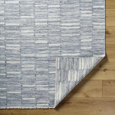 Uheri Gray Blue Checkered Area Rug