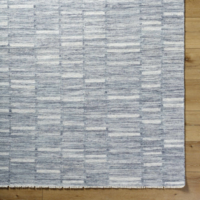 Uheri Gray Blue Checkered Area Rug