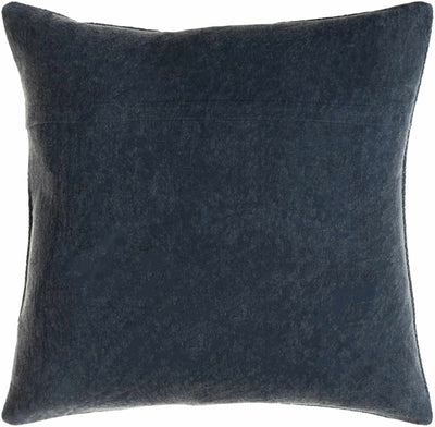 Yuda Navy Blue Panel Throw Pillow