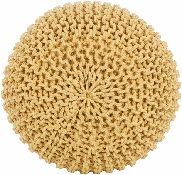 Yablanitsa Orange Knitted Pouf