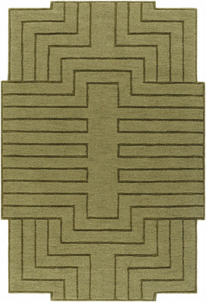 Yavor Green Geometric Area Rug