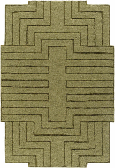 Yavor Green Geometric Area Rug