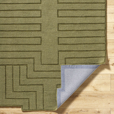 Yavor Green Geometric Area Rug