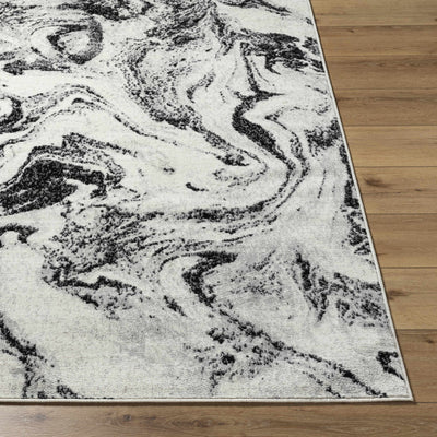 Zoete Black Marble Area Rug