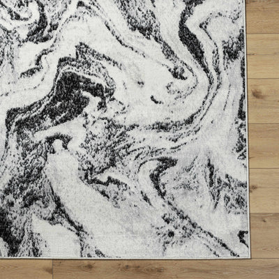 Zoete Black Marble Area Rug