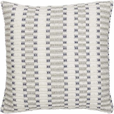 Ahmoua Cream Textured Square Throw Pillow