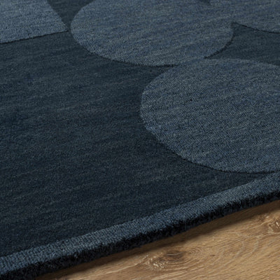 Oshae Dark Navy Modern Wool Rug